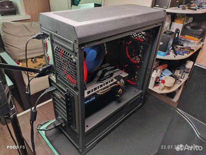 Игровой комп Ryzen5 2600+ RX570 8Gb+2X8Gb+SSD+HDD