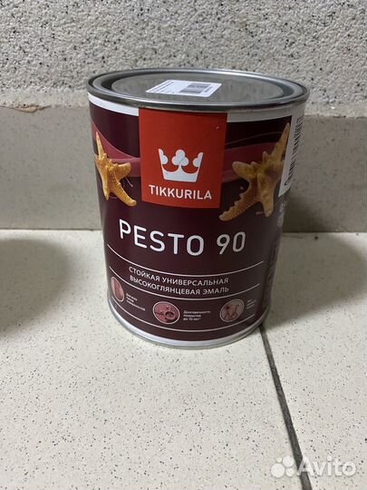 Эмаль краска Tikkurila Pesto 90 база 0,9 л