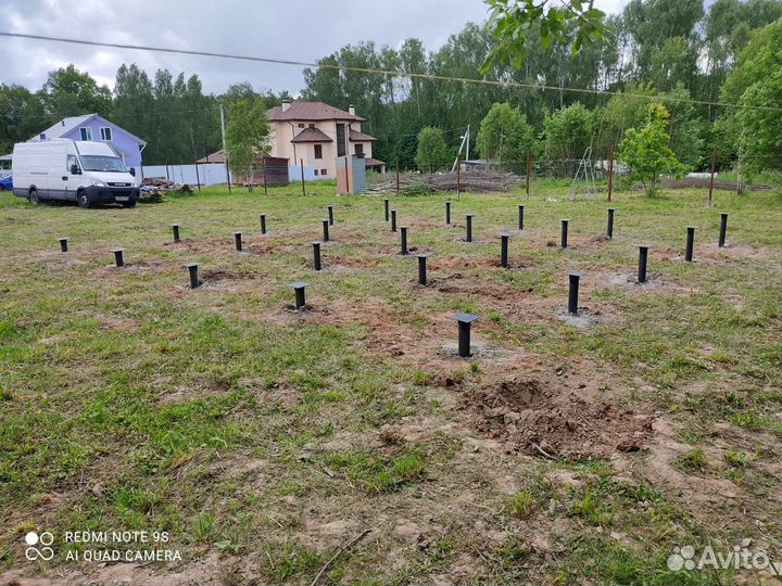 Сваи винтовые 76*3000 с установкой и без