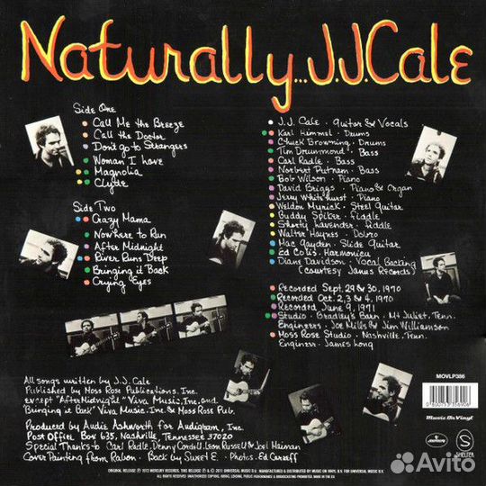 Виниловая пластинка cale J.J. - naturally (LP)