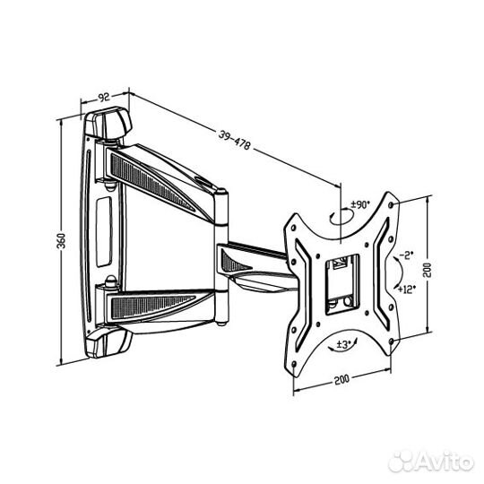 Кронштейн для телевизора Tuarex olimp-8000