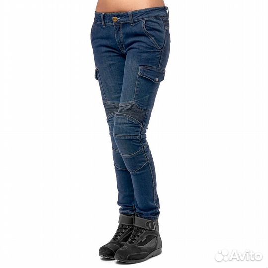 Мотоджинсы Moteq женские Nargiz Women кевлар blue