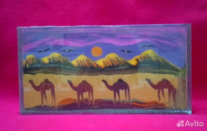 Верблюды из Египта сувенир цветной песок подарок