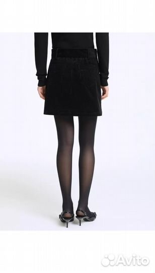 Юбка черная вельветовая