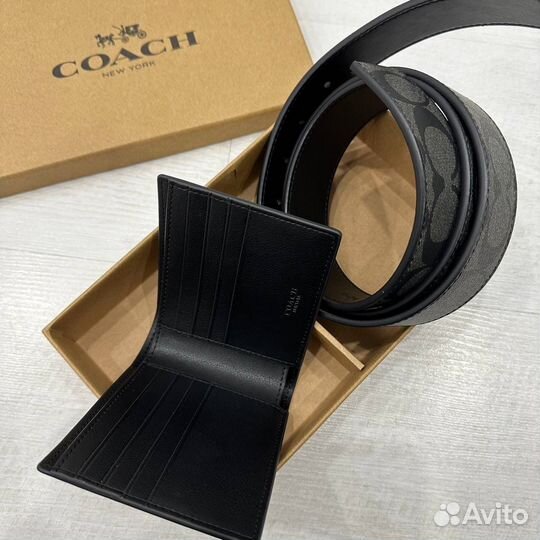 Coach мужской кошелек и ремень оригинал аутлет США