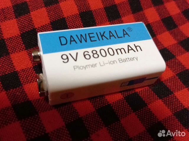 Аккумулятор крона 9v с USB type-c входом 1200 мАч