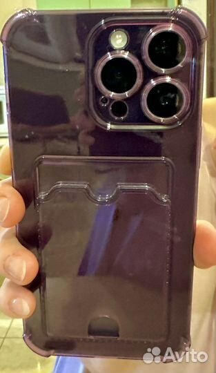 Баклажановый чехол на iPhone 14 pro max