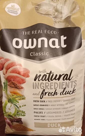 Корм для собак ownat 4 кг