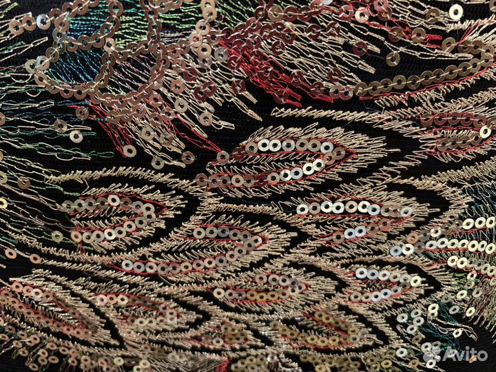 Сумка женская с пайетками и шитьём