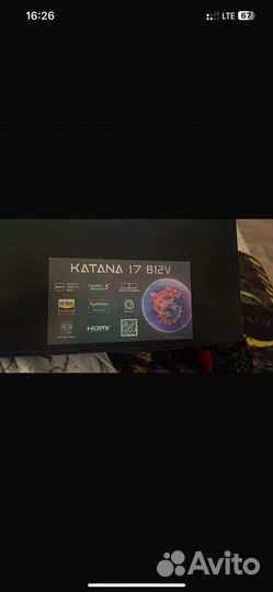 Игровой ноутбук msi katana 17 b12v