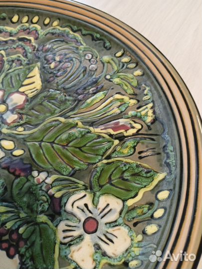 Настенная тарелка лксф цветы-Незабудки