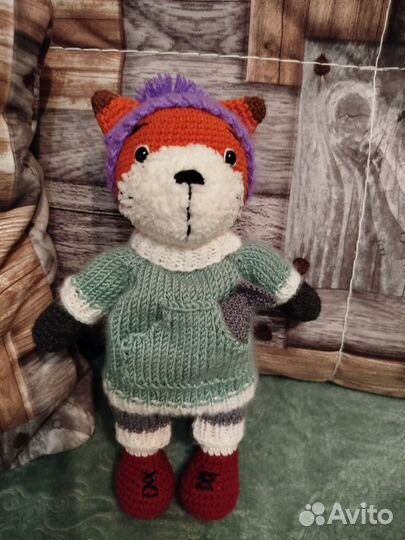 Господин Лис, вязанная кукла