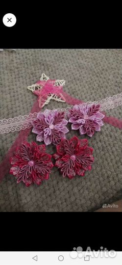 Банты заколки зимняя тематика