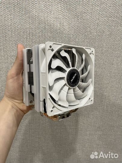 Кулер для процессора белый двухвентиляторный новый