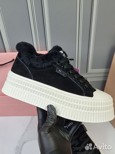 Кеды зимние женские miu miu