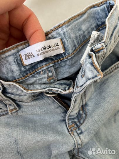 Джинсы для девочки zara size 18-24 см 92