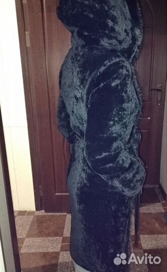 Шуба мутоновая со вставками норки