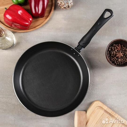 Сковорода Consul, d26 см, пластиковая ручка, стекл