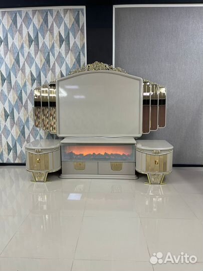 Тв-тумба с камином