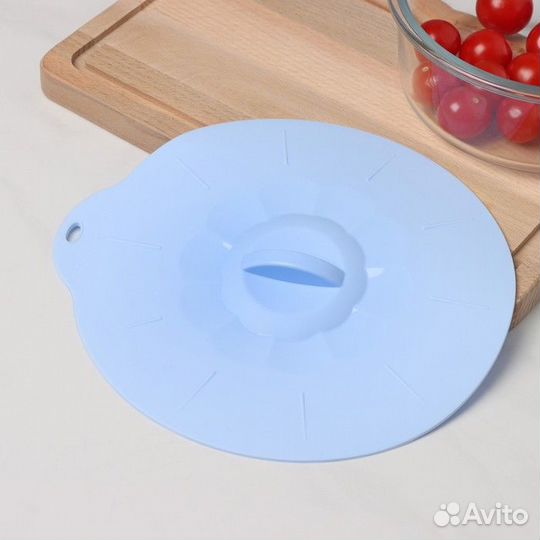 Силиконовая крышка Доляна «Симпл», d21 см, цвет го