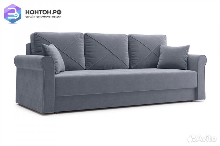 Диван еврокнижка Лира 3-х местный темно-серый