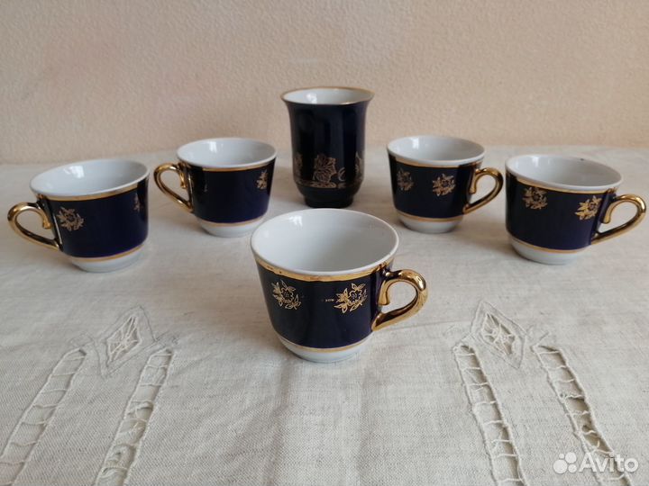 Кофейные чашки кобальт