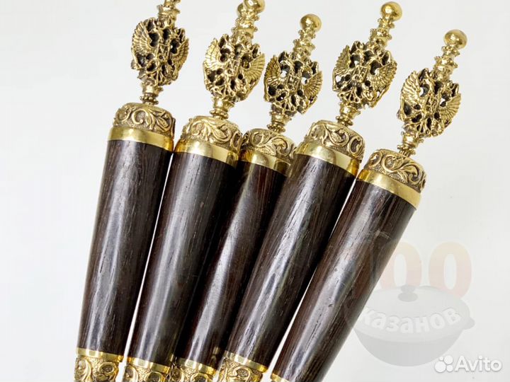 Шампуры с деревянной ручкой. Доставка за 2 часа