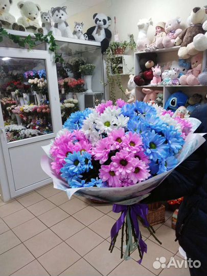 Шикарный букет из хризантемы