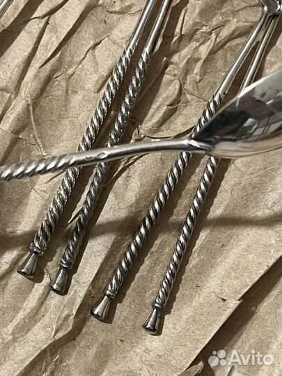 Чашки позолоченые набор столовой, нож серебро