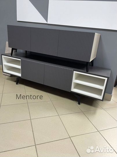 Тумба тв Bravo в цвете графит (на опорах)