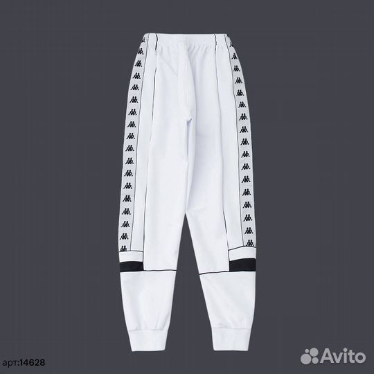 Спортивные штаны kappa белые С лампасами 40(XXS)