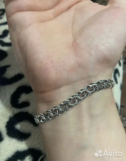 Серебряный браслет бисмарк