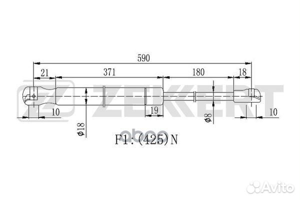Пружина газовая багажника Nissan Note (E11 NE11