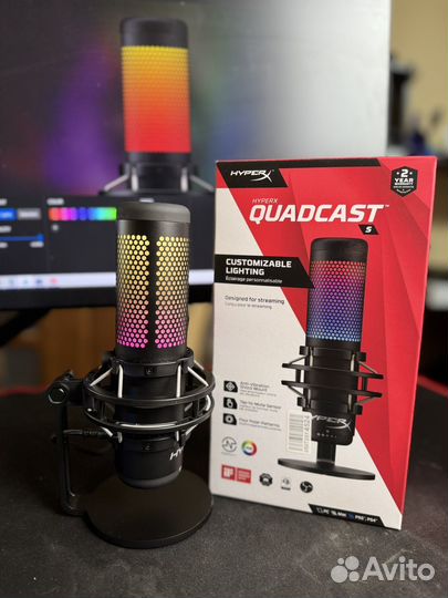 Микрофон Hyperx Quadcast S черный