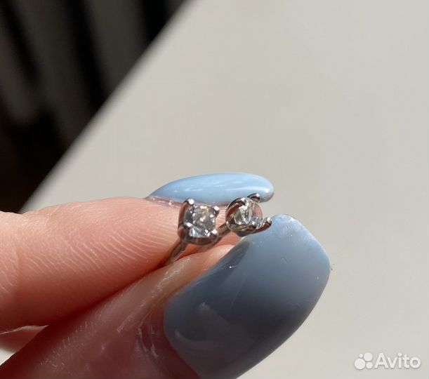 Серьги гвоздики серебро