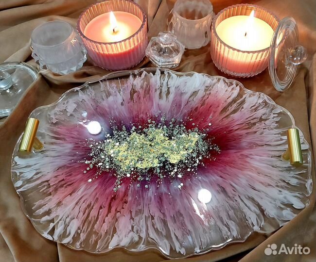 Поднос из эпоксидной смолы