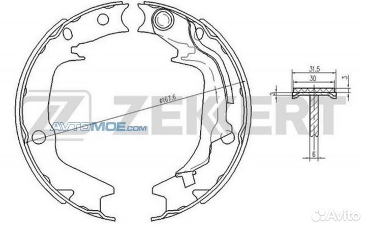 Колодки ручного тормоза sonata V, getz BK4442 zekk