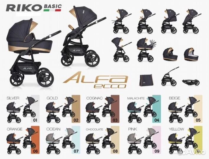 Коляска Rico Basic Alfa 3 в 1