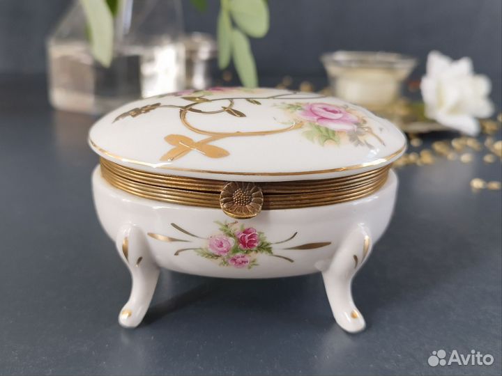 Шкатулка фарфор Франция винтаж