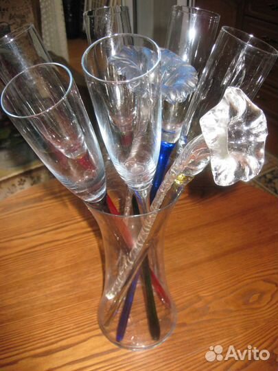 Фужеры из цветного стекла rona Богемия Чехия