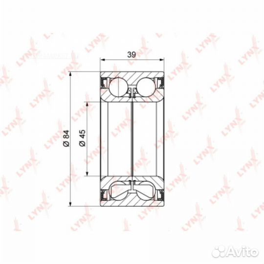 Lynxauto WB-1368 Комплект подшипника ступицы колес
