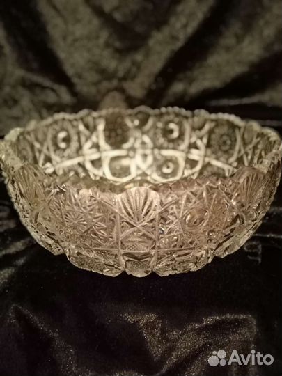 Ваза для фруктов богемский хрусталь