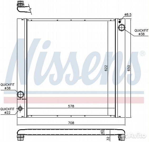 Радиатор охлаждения двс land rover range rover (20