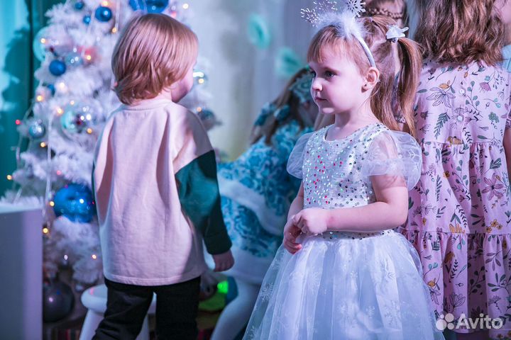 Платье снежинки для девочки 98 104