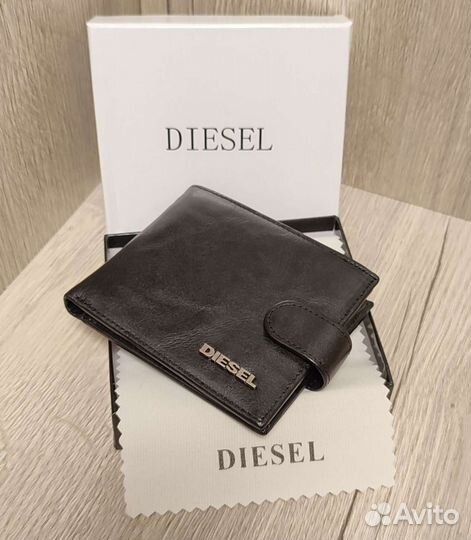 Мужской кожаный кошелёк Diesel black new