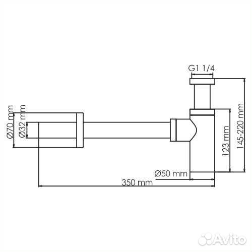 Сифон для раковины wasserkraft Wiese A172 Оружейн