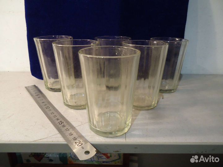 Старые гранёные стаканы (6шт.) комплект СССР