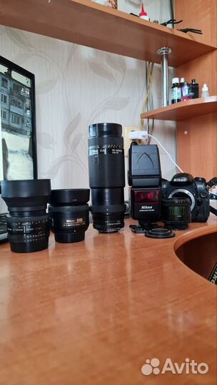 Объективы, вспышка, фотоаппарат