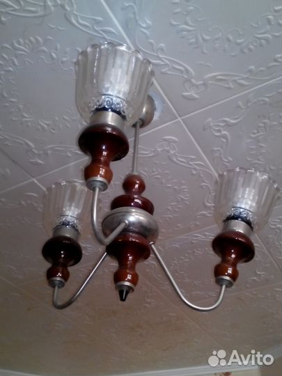 Люстра с керамикой времен СССР