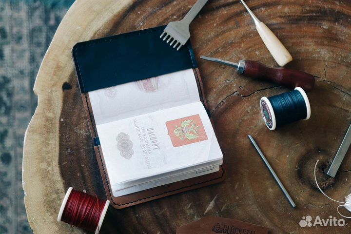 Обложка на паспорт из натуральной кожи